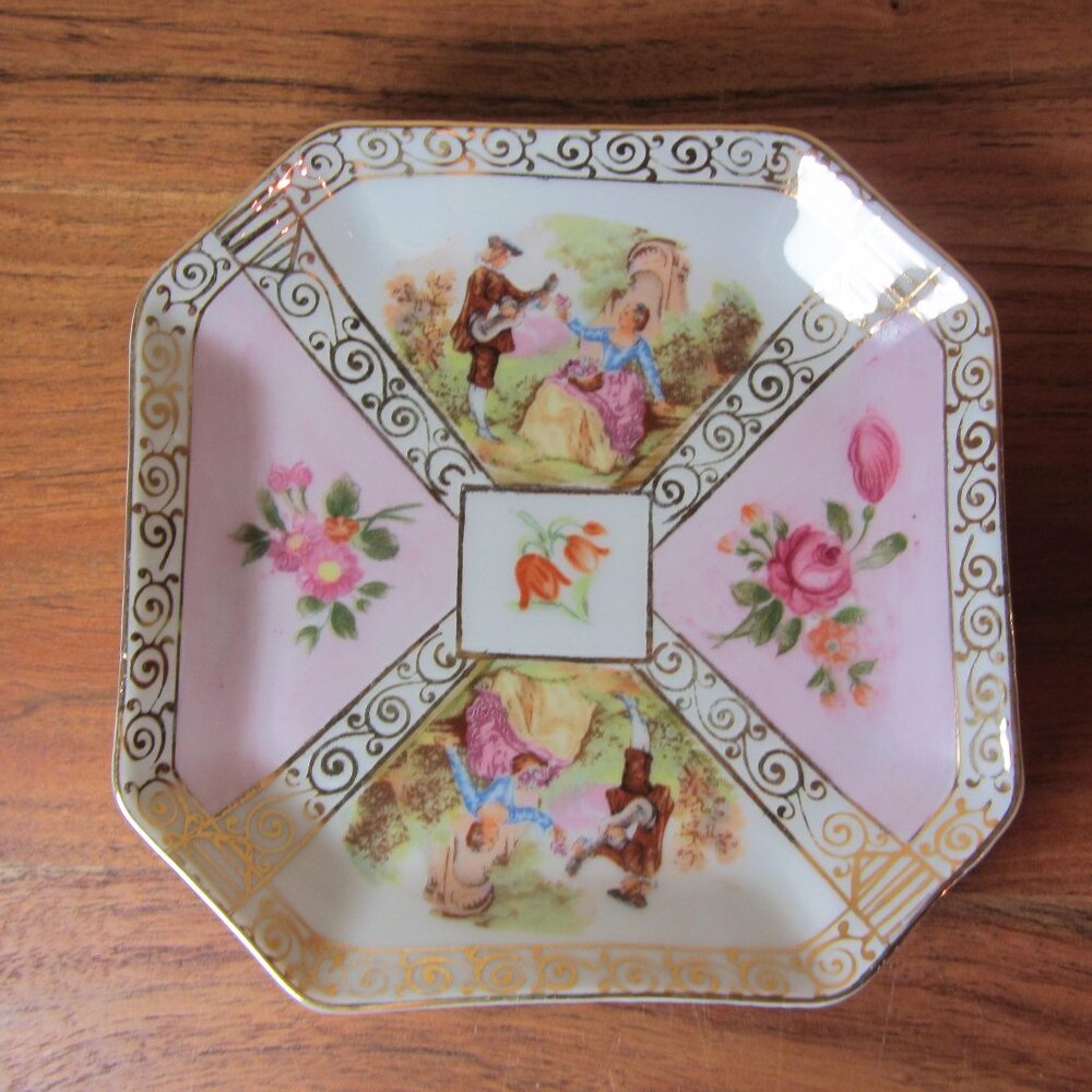 andrea by sadek vintage dish plate trinket tray (W4098)